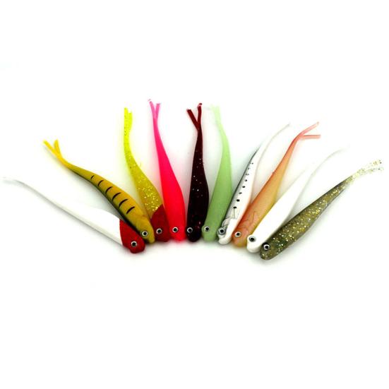 10 Teile/los Mehrfarbige Weiche Kunststoff 3D Augen Köder 13 cm Angeln Köder Tackle Werkzeuge