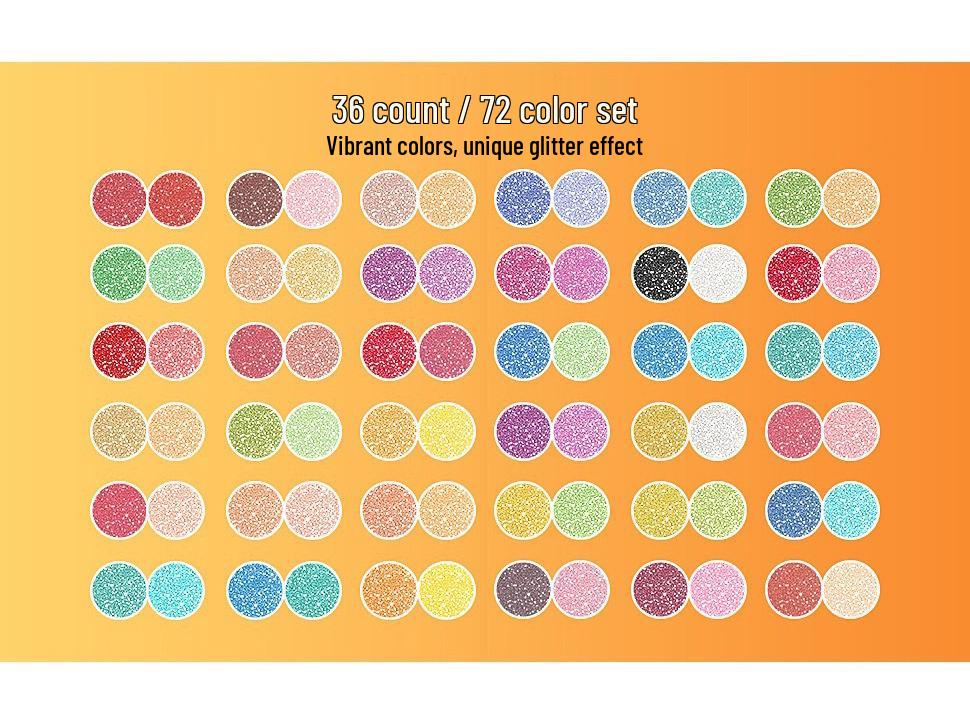 Doppelseitiger Glitzer-Marker: Zweifarbiger Aquarellstift mit weicher Spitze