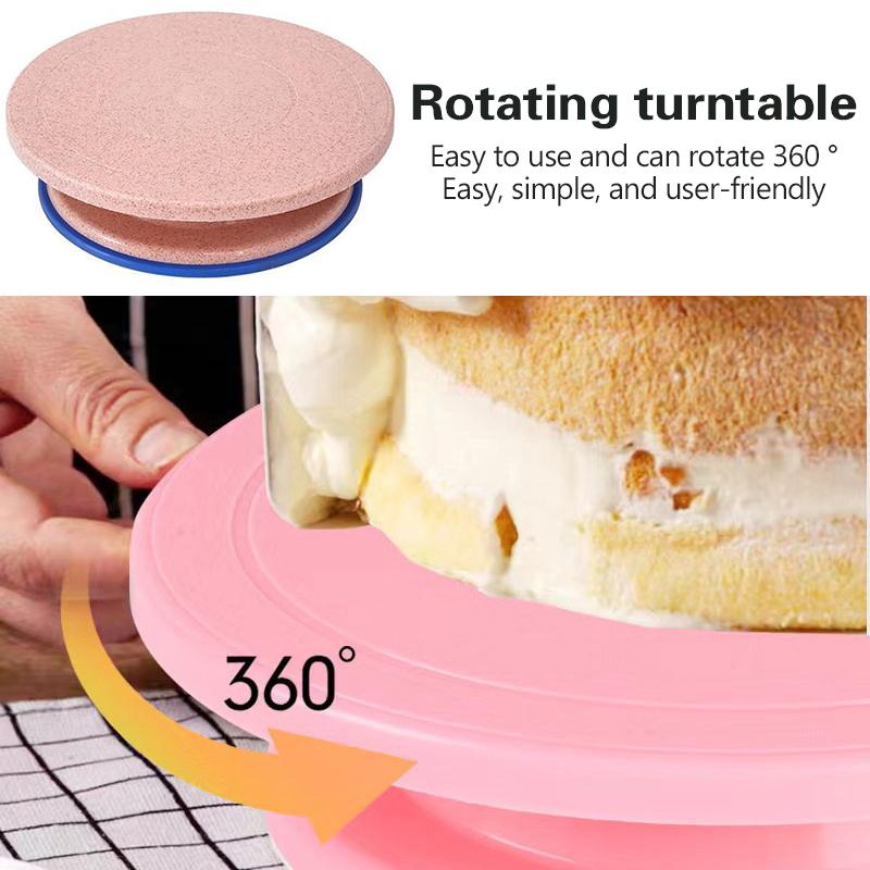 1Pcs Rotating Cake Turntable Anti-Skid Base For Carving Pottery Painting Cake Decoration Suitable For Baking And Pottery Lovers