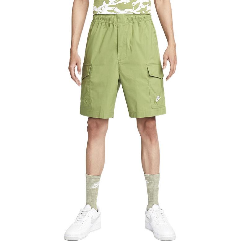 Nike FW22 Solid Color Logo Embroidery Work Shorts Men Bottoms Green DM6834-334