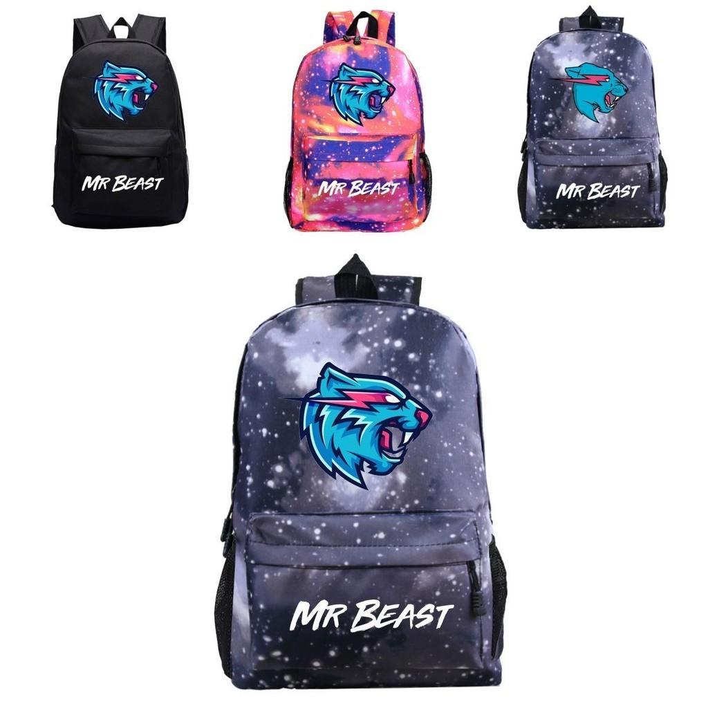Mr Beast Lightning Cat Backpack High Capacity School Bag With Breathable Material