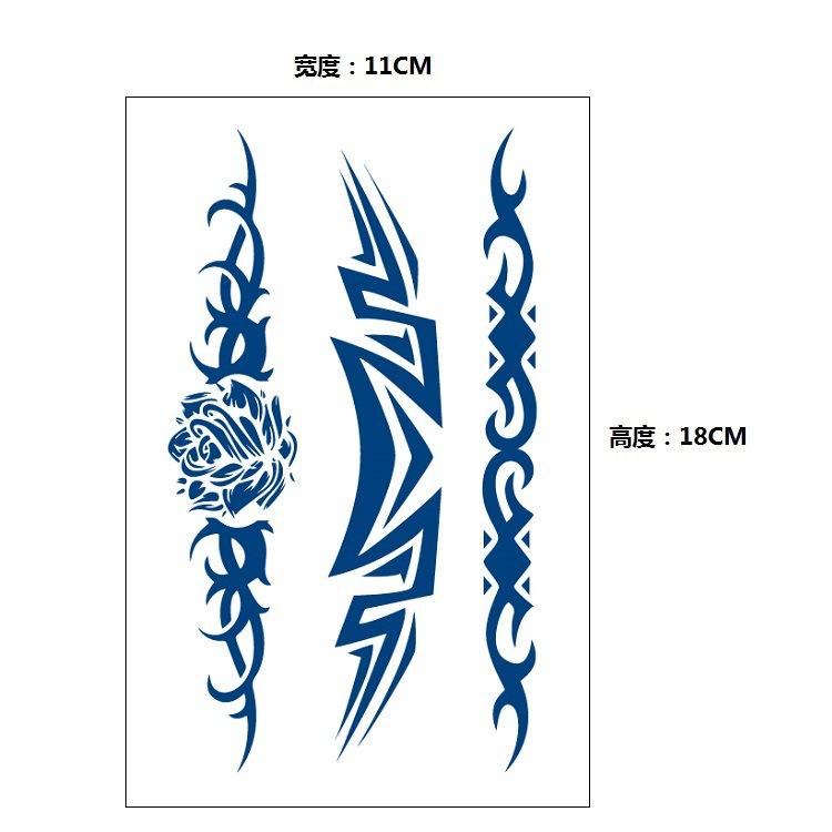 Gradual Change Herbal Fashion Personality Japanese Wave Whale Waterproof Simulation Long Time Does Not Fade Tattoo Sticker