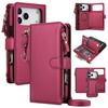 Custodia in Pelle a Portafoglio con Laccio Lungo da Collo e Slot per Carte per iPhone 17 Pro Max 16 15 14 13 12 11 Antiurto Per Cover Magsafe