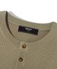 TRILLION Pineapple Henley Neck Short Sleeve Knit_Khaki