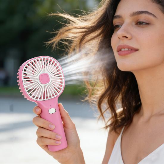 Mini Handheld Fans Portable USB Rechargeable Personal Fan for Women Girls 3-Speed Wind Mini Cooling Fan for Travel Camping Home Office