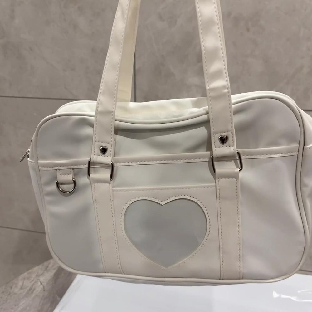 Large Capacity JK Tote Bag PU Leather Underarm Bag JK Uniform Shoulder Bag  Student Girls Gift