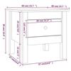 813786 vidaXL Table d'appoint Blanc 40x40x39 cm Bois massif de pin