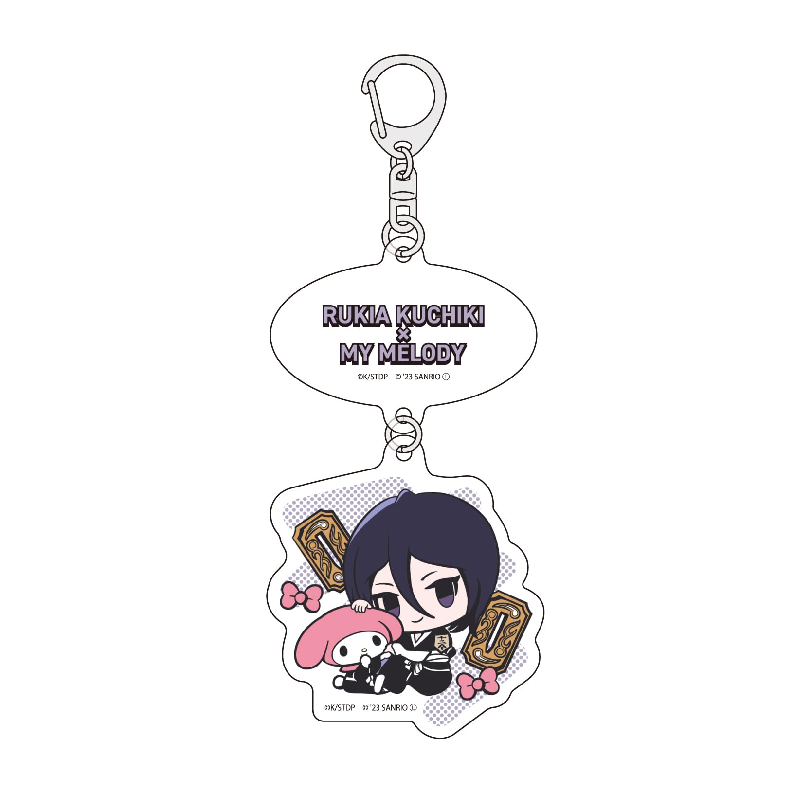 

BLEACH Thousand-Year Blood War Arc x Sanrio Characters 02 Kuchiki Rukia x My Melody [Mini Character Illustration] Linked Acrylic Keychain
