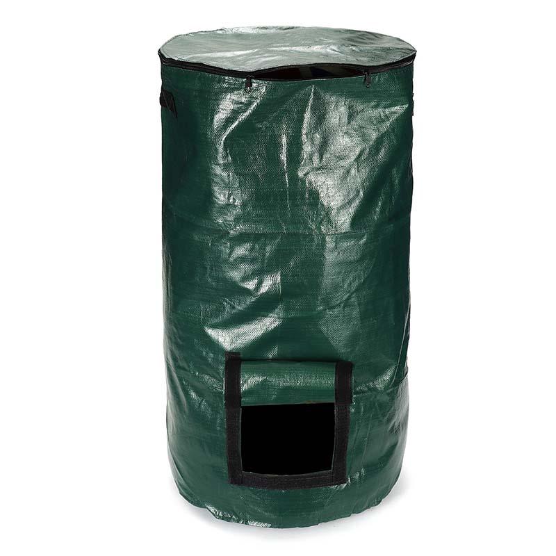 80L Household Organic Waste Kitchen Garden Yard Compost Bag Portable Environmental PE Cloth Planter 45X80CM