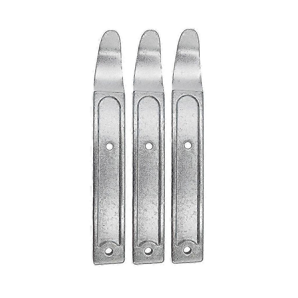 3-Piece Durable Metal Pry Bar Set, Silver Sheet Metal Prying Tools for Repair