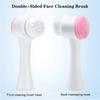 3D Double Silicone Facial Cleansing Brush Manual Massage Facial Brush Soft Bristles Exfoliator Double Sided Face Wash Brush