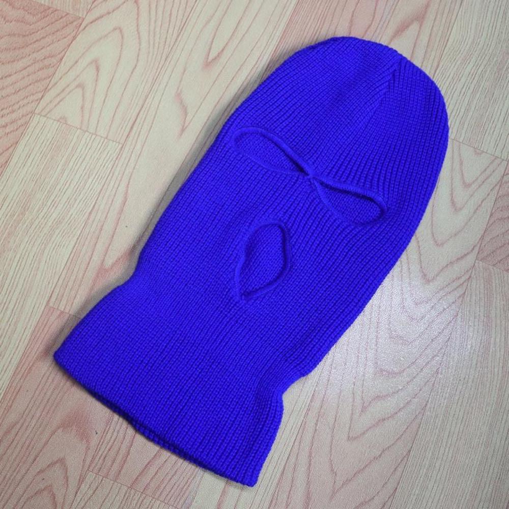 Men's Hat Winter Riding Windproof,Warm and Neck Protecting Hat Personalized Three Hole Thickened Ear Protecting Knitted Hat,Headgear Hat
