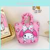Sanrio Hello Kitty Oxford Fabric Kids School Bag With Durable Winnie The Pooh Pattern For Girls And Boys