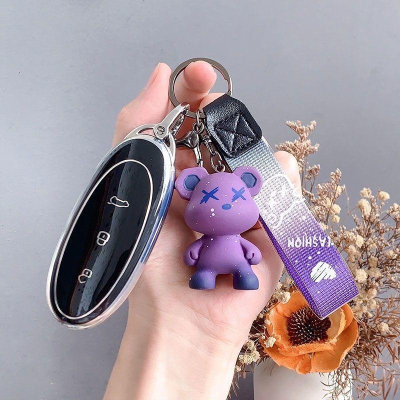 Tpu Car Key Case For Dongfeng Nammi 01 Car-Styling Remote Cover Shell Keychain Ring Housing Holder Fob Bag Accessories