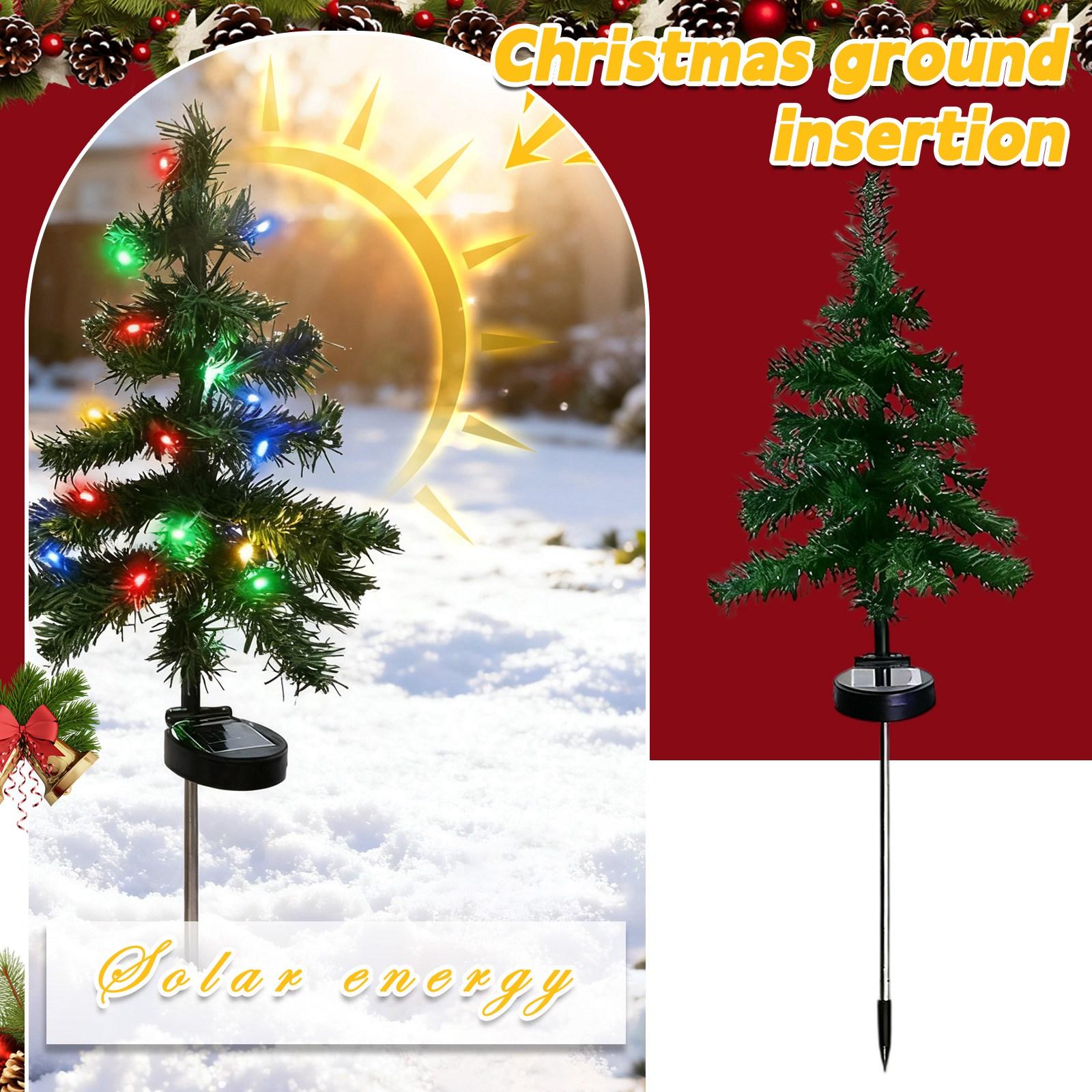 

Solar Christmas Tree Garden Lights Outdoor Christmas Decorations, 8 Modes, Suitable For Pathways, Patios And Courtyard Holiday Lighting One Size