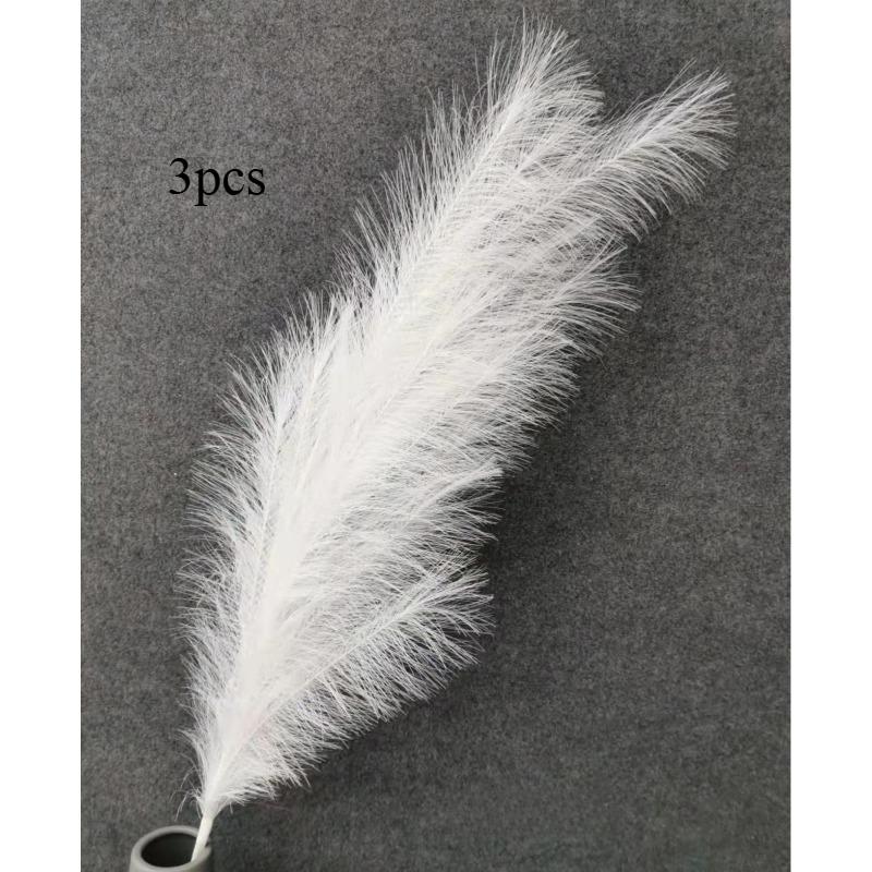 3pcs Large Artificial Pampas Grass 120cm Tall Fluffy Faux Reed Boho Home Wedding Decor Fake Flowers