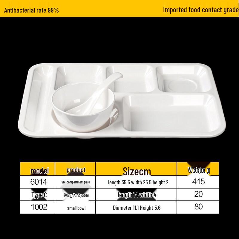 Melamine Divided Fast Food Tray