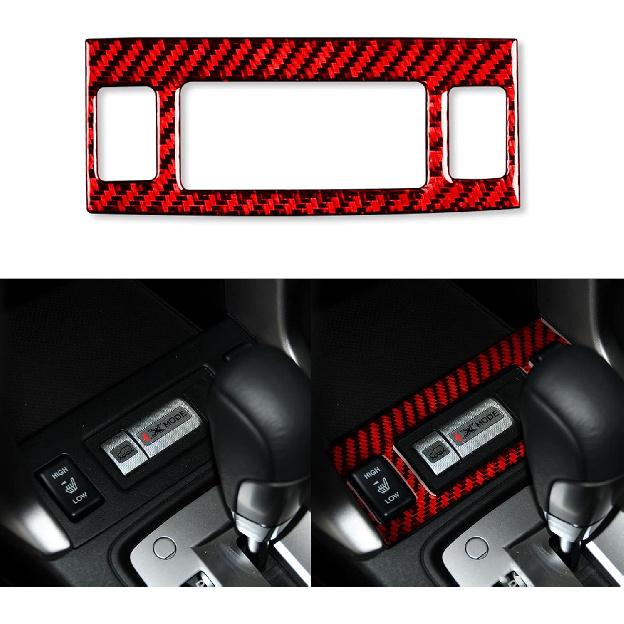 1pc Car Center Console Gear Shift Panel Decoration Sticker Real Soft Carbon Fiber car Interior Compatible with Subaru Forester 2008-2012 Accessories