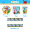 Cartoon Blocked Number Theme Birthday Party Decoration Building Background Plate Cup Balloon Backdrop Photography Prop Kid Gifts