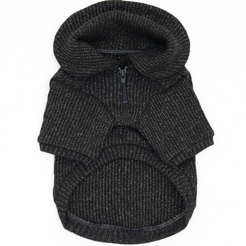 CROOKTHECHIHUAHUA Twinkle Sailor Collar Knit _ Jet black