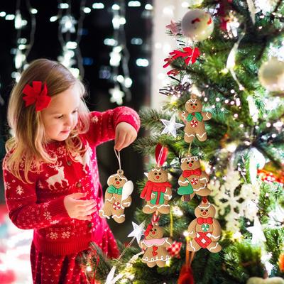 Creative Gingerbread Man Hanging Pendant Soft Pvc Gingerbread Man Hanging Ornaments Reusable Lightweight for Home New Year Decor