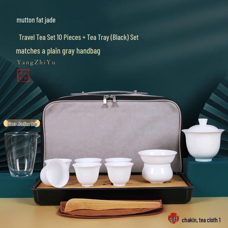 Dehua White Porcelain Mutton Fat Jade Teaset