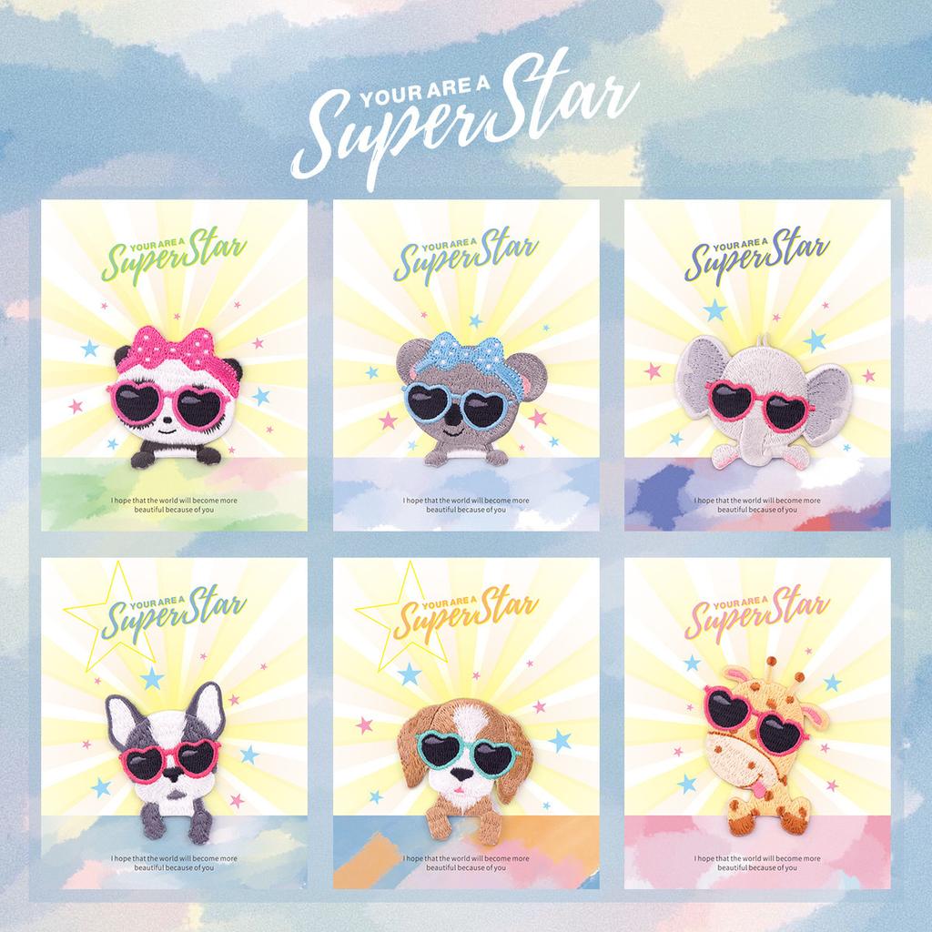 Paste Super Star Cute Embroidery Cloth Sticker Pattern Sticker Handbook Bag Decoration Sticker Clothes Patch Sticker