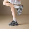Szare buty typu dad shoes nowe sneakersy na platformie latem
