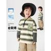 Right European Style Boys' Outdoor Striped T-Shirt, Fake Two-Piece Long-Sleeve, New Autumn Children's Clothing, Baby Top, Spring and Autumn Style