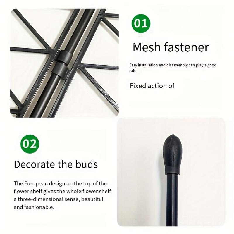 New Garden Plant Trellis Frame Plant Stakes Plant Support Ring Plastic Plant Cage Holder Flower Pot Climbing Trellis
