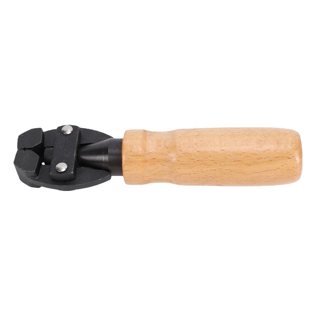 Adjustable Hand Vise Wooden Handle Non Slip Metal Forming Drawing Tool for Jewelry Grinding Engraving
