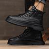 New High Top Boots Casual Fashion Anti Slip Lightweight Comfortable Features Thick Soled Height Increasing Retro Workwear Boots