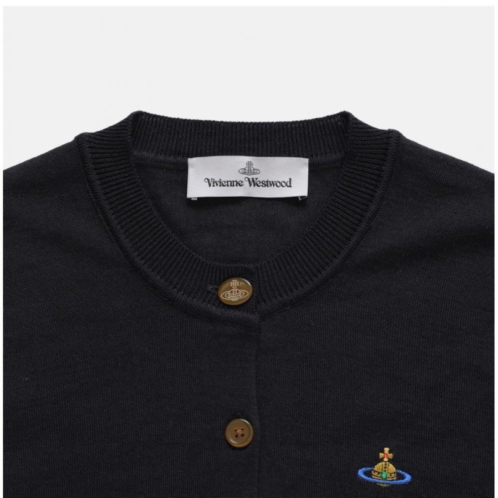 Vivienne WeStwood 1803002p Y001a N402 Medvěd Orb S Logem Vyšívání Vlna Hedvábí Dámský S Svetr