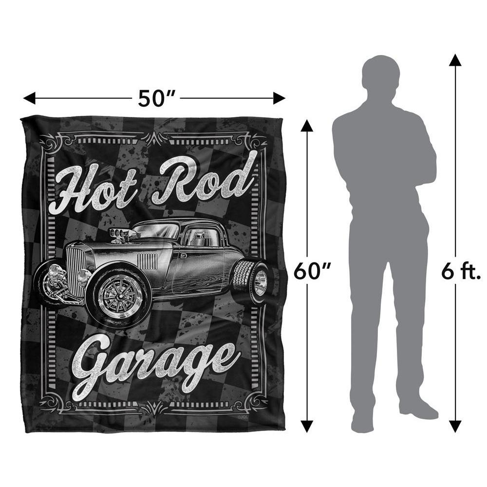 JQ Licensing James Piazza Garage Silky Hot Rod Supersoft Blanket