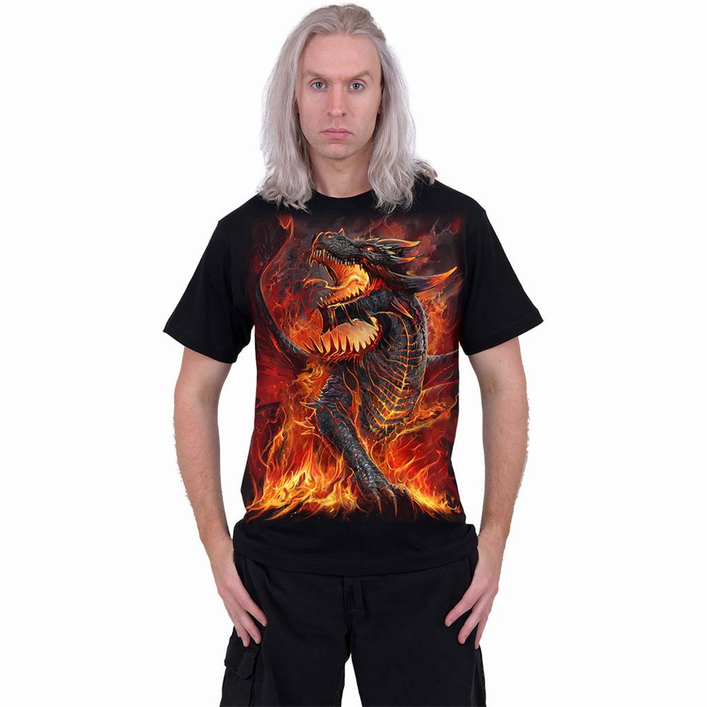 Spiral Direct Unisex Adult Draconis Back Print T-Shirt
