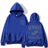 Sunday Social Running Club Print Hoodie Men Women Sporty Racing Fashion Hoody Sweatshirt Fleece Oversized  Y2k Long Sleeve