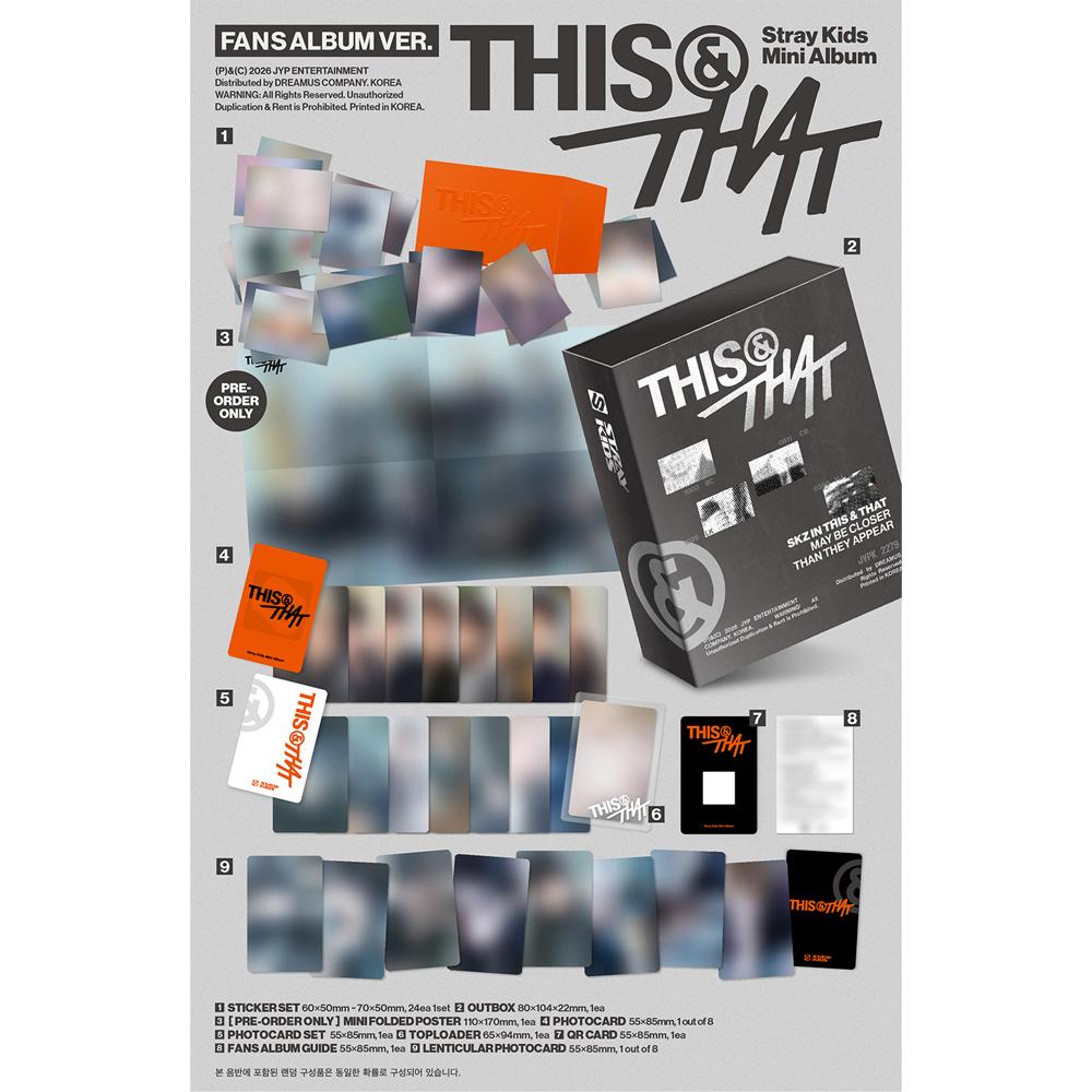 [PRE-ORDER] Stray Kids Mini Album - This & That (FANS ALBUM Ver.)