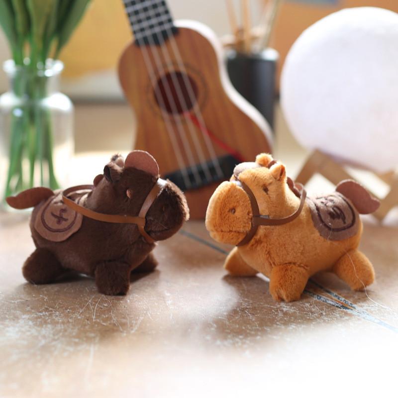 Cute Plush Horse Toy Keychain Soft Pp Cotton Bag Decor Gift Children For