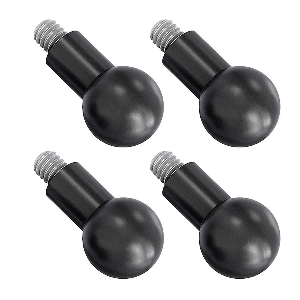 Plastic 17mm Ball Head Adapters 4pcs Feature 1/4 Inch Screw for 360 Degree Rotation Photography and Vehicle Use