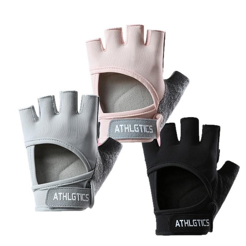 Sports and Fitness Gloves for Men and Women Ice Silk Breathable Pull Up Kettlebell Exercise Anti Cocoon Half Finger Cycling Gloves