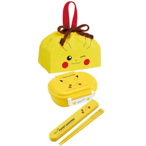 Skater Children's Drawstring Lunch Bag, Made in Japan, Pok?mon Pikachu Face, Size 23, KB7-A