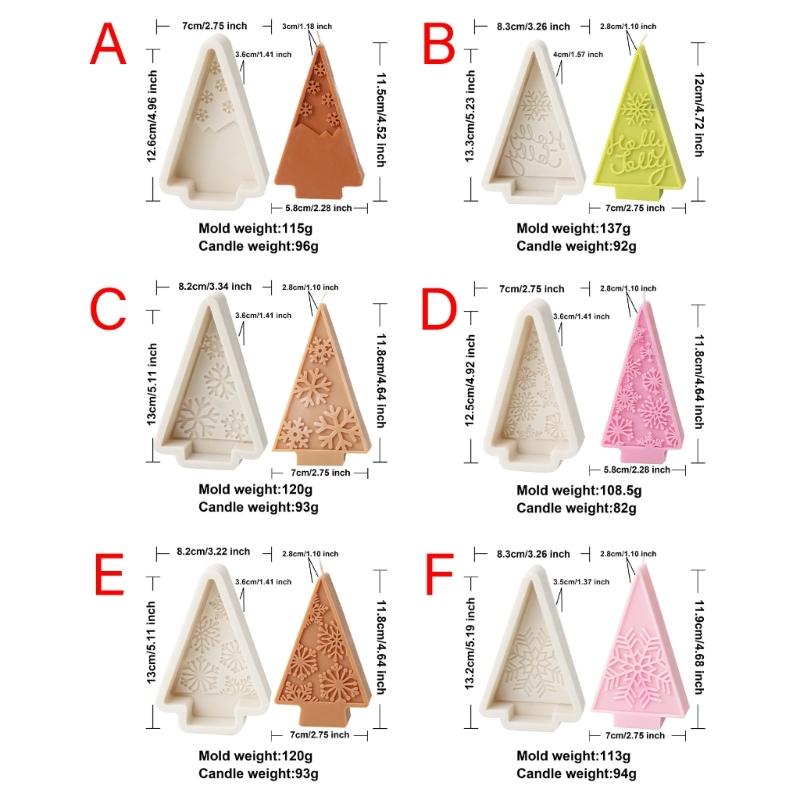 Flexible Silicone Mold Handmade Scented Candle Mould Snowflakes Christmas Tree Aromatherapys Mold Home Decorations