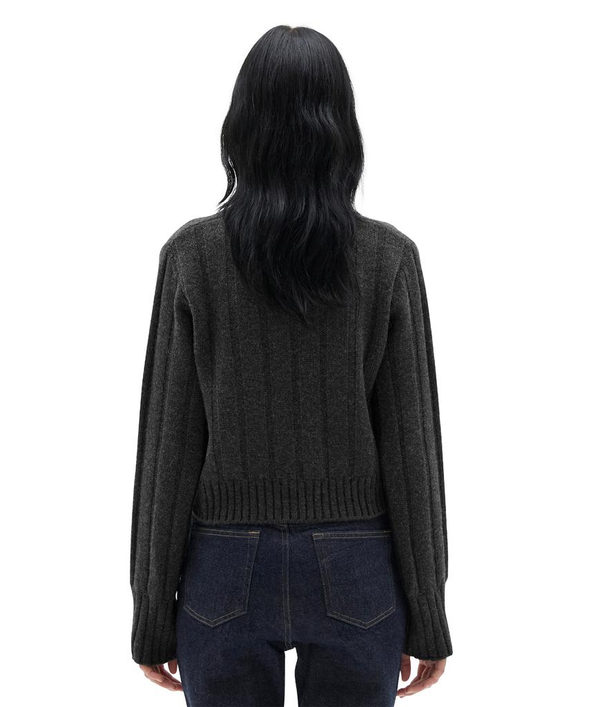 Beulaunyadeu 22Fw W Crewneck Sweater, Charcoal