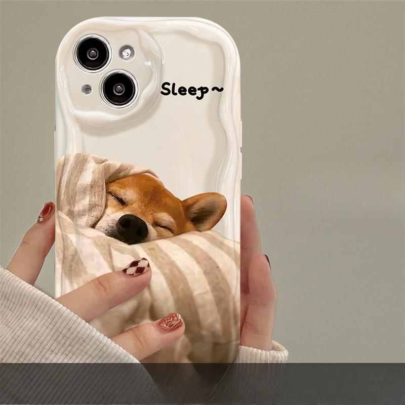 Aplicabil pentru husa de telefon mobil Apple 14promax, iPhone 13, drăguță, amuzantă, matlasată, pisică și câine, 15/16, pachet complet din silicon