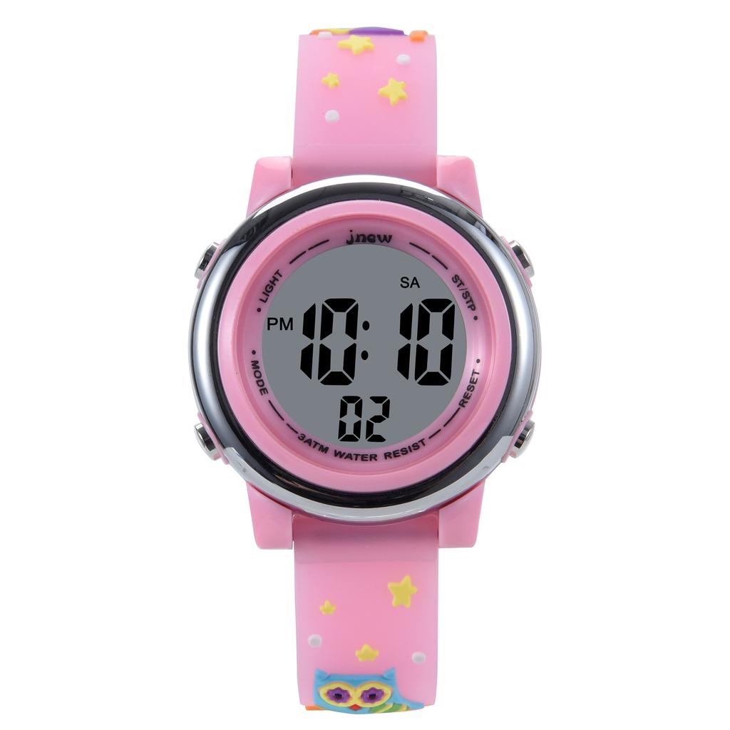 Heißer Verkauf Chronograph LED Sportuhr für Jungen im Alter von 3-15 Kinderkalender Digital Wasserdicht Cartoon Uhr für Mädchen