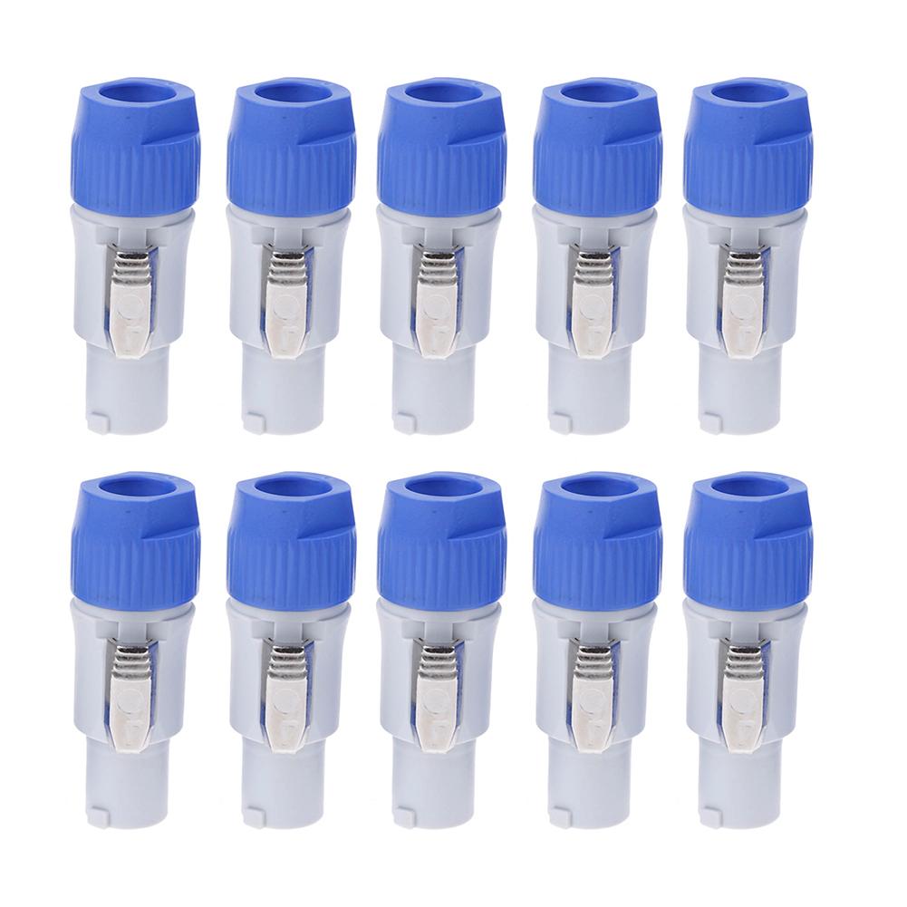 10PCS 3-Pin Male Power Connector AC Cable 20A 250V Power Plug Adapter For DMX Signal Stage Lights, Moving Head Lights