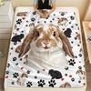 1PC Cute Cats Rabbits Print Flannel Blanket, High Quality All Seasons, Home Decor, Warmth and Comfort, Perfect for Christmas Gifts