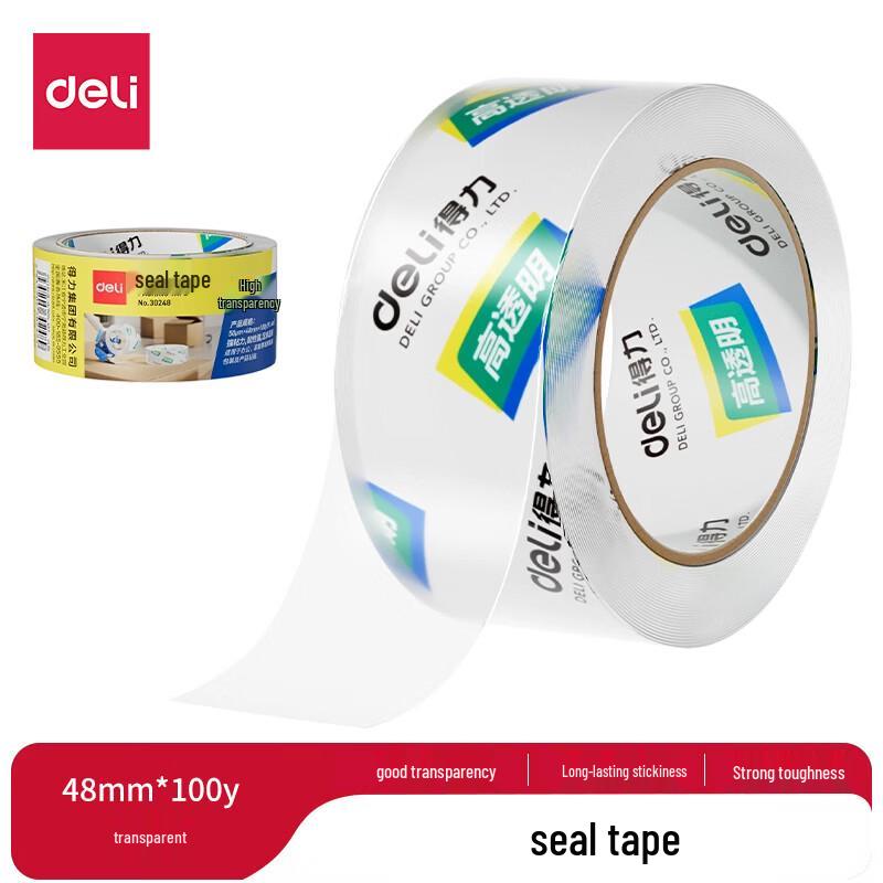 Deli 30248 Transparent Packaging Tape