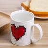 Heat Sensitive Ceramic Coffee Cup Heart Pattern Color Changing Mugs Large Capacity Lovers Water Mug Valentine's Day Gifts Cups