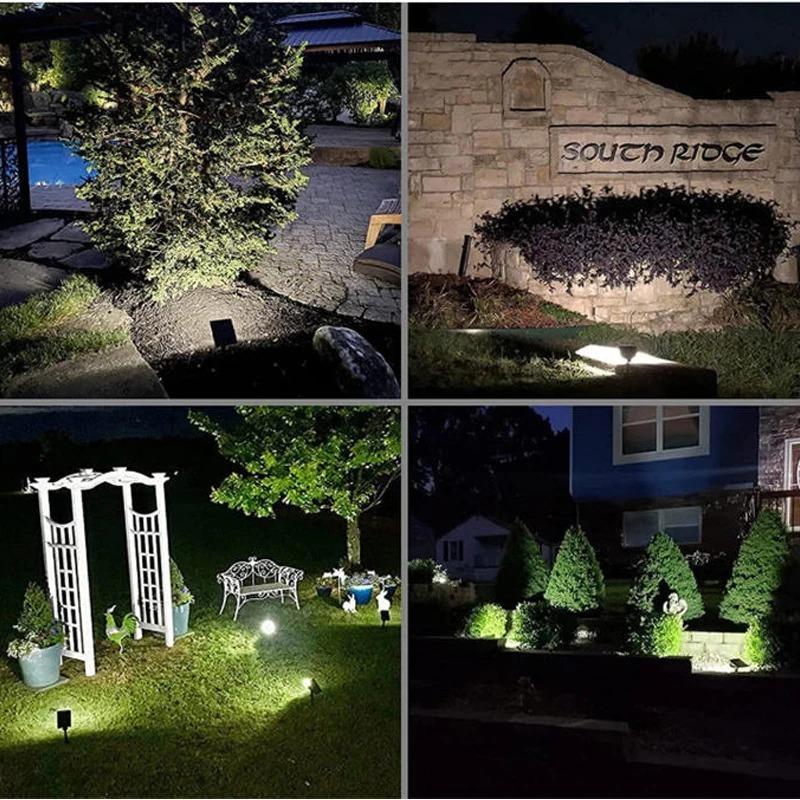 1500mAh Outdoor Solar Lichter 10 Led Wasserdichte Bunte Solar Rasen Licht Wand Lampe 7 Farben RGB Landschaft Scheinwerfer